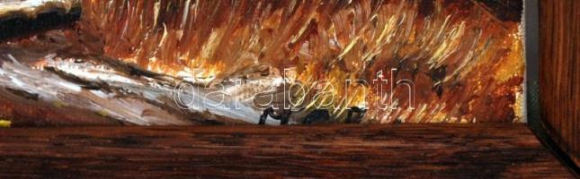 Cilot jelzéssel: Andreas Schelfhout (1787-1870) után: Vihar a befagyott folyón (Storm over de bevror...