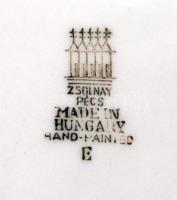 Zsolnay birkózó medvék (Markup Béla), kézzel festett, jelzett, hibátlan, m:30 cm/ Handpainted Zsolna...