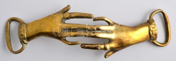 Kapcsolódó kezet formázó réz övcsat