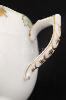 Herendi Viktória mintás teás csésze és alj, kézzel festett, jelzett, hibátlan