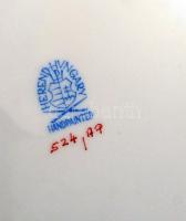 Herendi Apponyi mintás lapos tányér, kézzel festett, jelzett, hibátlan, d:25,5 cm