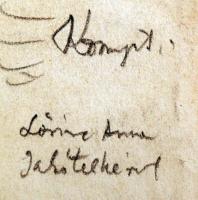 Komjáti-Wanyerka Gyula (1894-1958): Lőrinc Anna. Ceruza, papír, jelzett, 25×22 cm