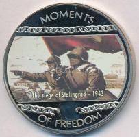 Libéria 2004. 10$ "Szabadság pillanatai-A sztálingrádi csata 1943." multicolor T:PP ujjlenyomatos Liberia 2004. 10 Dollars "Moments of Freedom-The siege of Stalingrad 1943." multicolor C:PP fingerprint