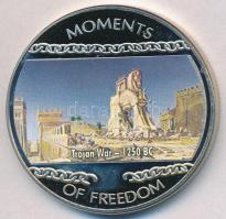 Libéria 2004. 10$ "Szabadság pillanatai - Trójai háború Kr.e. 1250" multicolor T:PP ujjlenyomatos Liberia 2004. 10 Dollars "Moments of Freedom - Trojan War 1250 BC" multicolor C:PP fingerprint