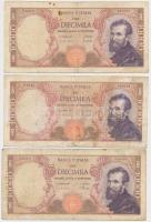 Olaszország 1962-1973. 10.000L (3x) + 1984. 10.000L + 1985. 5000L T:III,III-
Italy 1962-1973. 10.00...