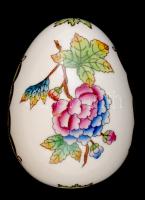 Herendi Viktória mintás tojás, kézzel festett, jelzett, hibátlan, 4×7 cm