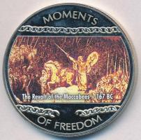 Libéria 2004. 10$ "Szabadság pillanatai - A Makkabeusok felkelése i.e. 167" multicolor T:PP ujjlenyomatos Liberia 2004. 10 Dollars "Moments of Freedom - The Revolt of the Maccabees 167 BC" multicolor C:PP fingerprint