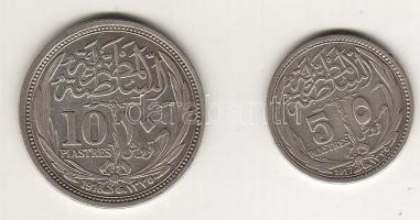 Egyiptom 1916. 10P T:2 + 1917. 5P Ag T:2