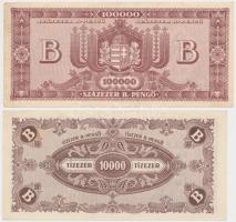 1945. 10.000P + 1946. 10.000.000P + 10.000BP + 100.000BP mindegyik hamis "Revíziónál igazolásul...