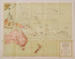 cca 1920 Ausztrália és Polinézia politikai térképe, 1:20000000, Magyar Földrajzi Intézet Rt.