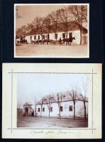 cca 1900-1920 Pozsony, Haltér 6., 2 db kartonra kasírozott fotóval, 16x11 és 16x12 cm