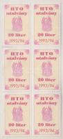 1993/1994 HTO utalvány 20 liter hatostömb