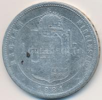 1881KB 1Ft Ag "Ferenc József / Középcímer" T:2-,3
Adamo M15