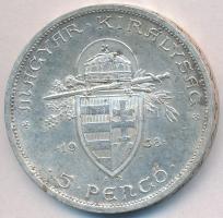 1938. 5P Ag "Szent István" T:2,2-  Adamo P8.1
