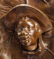 Bronz kisplasztika, jelzés nélkül, 16×11 cm