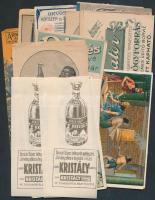 19 db különféle régi magyar számolócédula (Törley, Adria Levélpapír, Nikotex, stb.), darabonként változó, többnyire jó állapotban