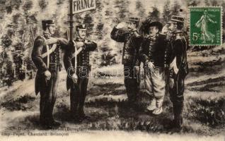 WWI French soldiers, Italian Bersaglieri mountain troop