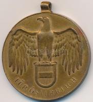 Ausztria 1932. "Osztrák Háborús Emlékérem" Br emlékérem mellszalag nélkül (36mm) T:2- ph. Austria 1932. "Great War Commemorative Medal" Br decoration without ribbon (36mm) C:VF edge error