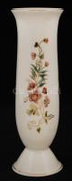Zsolnay virág mintás váza, kézzel festett, jelzett, hibátlan, m:27 cm