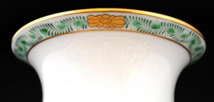 Herendi Apponyi mintás váza, kézzel festett, jelzett, hibátlan, m:23 cm