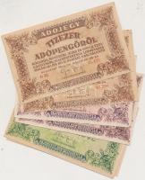 1946. 10db-os vegyes magyar adópengő bankjegy tétel, közte több sorozat- és sorszám nélküli T:vegyes