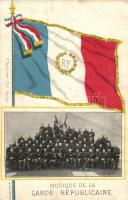 Musique de la Garde Républicaine / French military music group of the Republican Guard, flag; P. Teillet (fa)