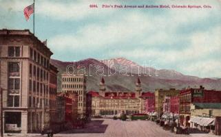 Colorado Springs, Colorado; Pikes Peak Avenue and Antlers Hotel