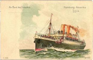 Hamburg-Amerikai Linie / steamship, Mühlmeister & Johler Dep. 2206. F. 1023. litho