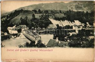 Weissenbach an der Enns, Railway Station, Gruber's guest house (small tear)