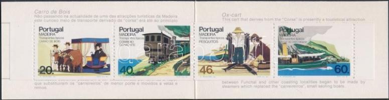 Madeirai szállítóeszközök (II.) bélyegfüzet Madeira means of transport (II.) stamp-booklet