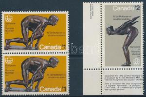 Summer Olympics (VI) set in pairs + stamp, Nyári olimpia (VI) sor párban + bélyeg