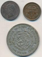 Vegyes: Olaszország 1861N 2c Cu + Portugália 1917. 1c Br + Mexikó 1961. 1P Ag "Függetlenség&quo...