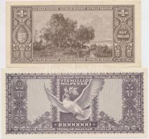 1946. 1.000.000MP + 10.000.000MP, mindkettő "XII. Numizmatikai 'Hírös Nap' Kecskemét,...