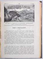 1933-34 Turisták Lapja Folyóirat. A turistaság és honismeret terjesztése. Szerkesztette: dr. Peitler...