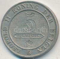 Belgium 1898. 5c Cu-Ni "DER BELGEN" körirat T:2,2- Belgium 1898. 5 Centimes Cu-Ni "DER BELGEN" legend C:XF,VF