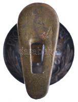 1929. "Magyar Háborús Emlékérem kardokkal, sisakkal" kitüntetés ezüstözött Br miniatűrje g...