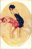 Le Mer fleurie / Erotic ladies s: Raphael Kirchner