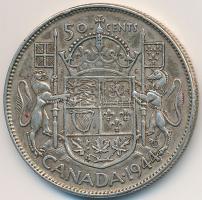 Kanada 1944. 50c Ag "VI. György" T:2 kis patina
Canada 1944. 50 Cents Ag "George VI&q...