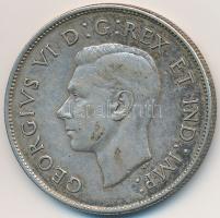 Kanada 1943. 50c Ag "VI. György" T:2-,2 kis patina Canada 1943. 50 Cents Ag "George VI" C:VF,XF small patina