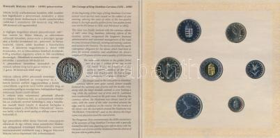 2008. 1Ft-100Ft 7klf db + Mátyás denár Ag fantáziaverete "Reneszánsz emlékév" dísztokos sz...