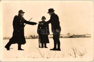 1948 Magyar rendőrök, igazoltatás / Hungarian policemen, photo (Rb)