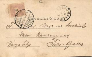 1899 Komárom, Komorn; Nádor utca, Stettler Ignác kereskedése; Spitzer Sándor kiadása / street with s...