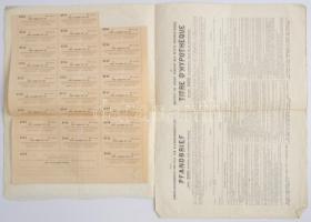 1902. "Kisbirtokosok Országos Földhitelintézete" 4 1/2%-os záloglevél 2000K-ról szelvények...