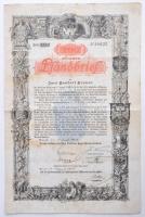 Ausztria / Bécs 1918. "Alsó-ausztriai Föld-Jelzálog Intézmény" kötvénye 200K-ról, szelvény...
