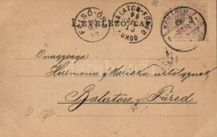 1899 Komárom, Téli kikötő telelő MFTR hajókkal; kiadja Freisinger Mór / winter port