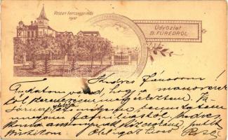 1899 Balatonfüred, Vaszari hercegprímás nyaraló, floral (Rb)