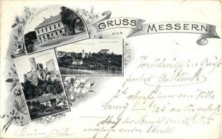 1899 Irnfritz-Messern, Klupp Gasthaus, Schloss Wildberg, Ruine, floral