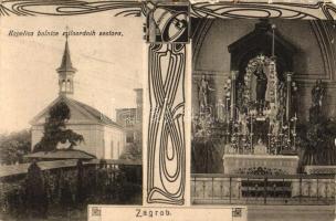 Zagreb, Kapelica bolnice milosrdnih sestara / Chapel of the Hospital Sisters of Mercy, interior, Art Nouveau (b)