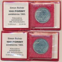1981. 100Ft "1300 éves Bulgária" + 1983. 100Ft "Simon Bolivar" (2x) mindkettő to...