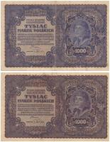 Lengyelország 1919. 5M + 1000M (2x) T:III,III- ly. Poland 1919. 5 Marek + 1000 Marek (2x) C:F,VG